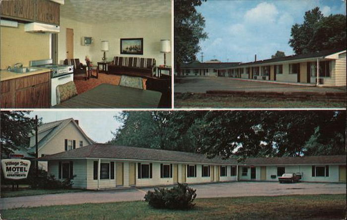 Village Inn Motel & Apts (D&O Motel) - Vintage Postcard (newer photo)